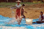 Fishermen in Laputta township in Irrawaddy division, which was one of the worst hit Township by Cyclone Nargis on May 2, 2008, receives fishing kits. But local residents alleged aid distribution is partisan in nature. Photo - Mizzima.