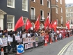 Burmese opposition activists demonstrate on Friday (August 6) at the embassy of Burma in London ahead of yesterday’s 22nd anniversary of the nationwide “8888” uprising. The hundreds of protestors calling for multi-party democracy were gunned down by the military on orders of Burma’s ruling junta on August 8, 1988. Photo: Burma Campaign UK