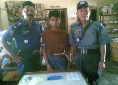 Drug trafficker with Teknaf police in Teknaf police station