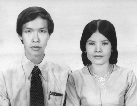 Sai Fa with wife Nang Kham Phawng Mo Khin Myint