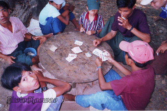 လောင်းကစားပွဲတွင် ကျောင်းသားခလေးများလည်း ပါဝင်လာ။