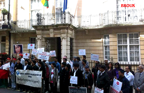 Participants at “The Rohingya Global Day of Action” Demonstration in London