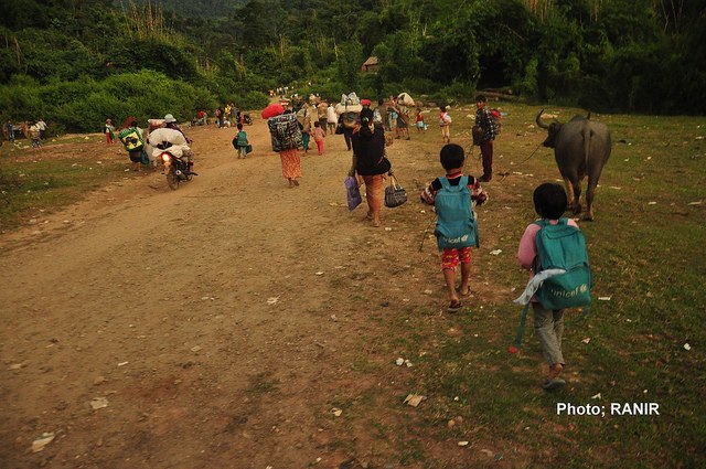 ယန်းလုစခန်းမှ ဒုက္ခသည်များ ပြောင်းရွေ့နေပုံ