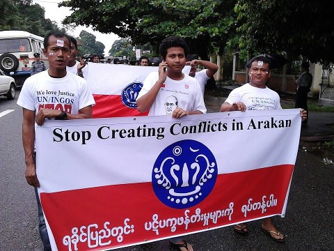 Arakanese-protest-yangoon