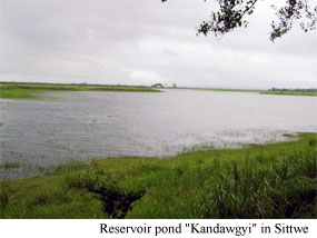 Kandaw Gyi lake in Sittwe.