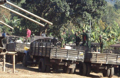 Burma-Army-supply-convoy-at