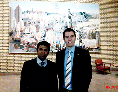 Un Khin with Member of Parliament Peter Skovholt Gitmark (Standing Committee on Foregin Affirs and Defence)