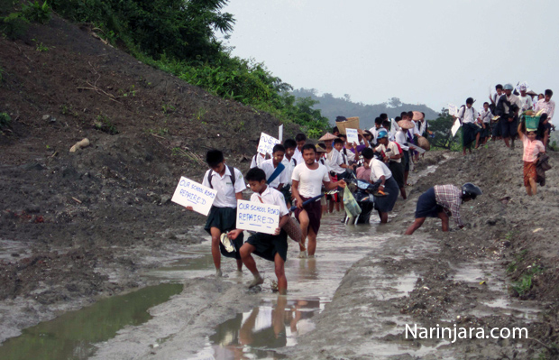 School-student-protest-in-Kyauk-Pru-photo-by-Narinjara