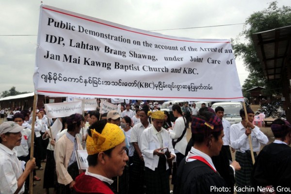 July 6, Kachin Baptist Church protests to release detained IDP in Myitkyina, the capital of Kachin state in Northern Burma.