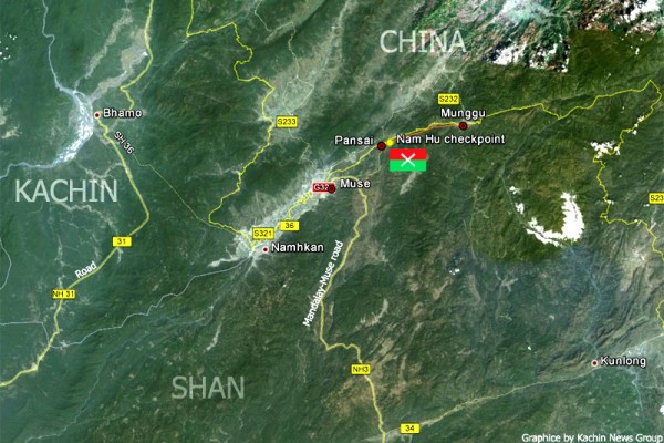 KIA Battalion 36 shut down Burmese military Nam Hu checkpoint in Northern Shan state on June 2.