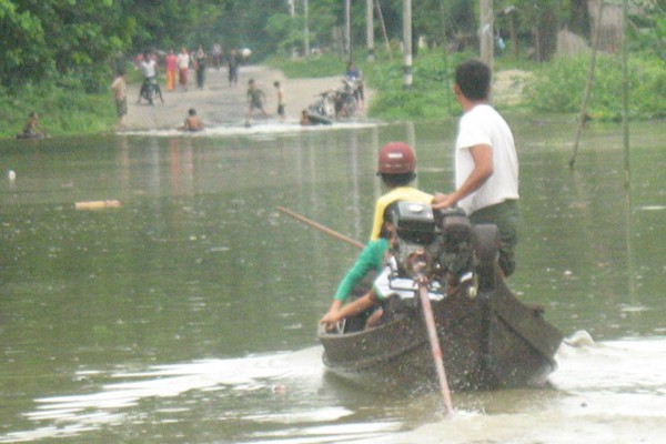 Flood in Myitkyina, the capital of Kachin state.