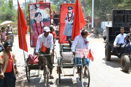 မြောင်းမြမြို့နယ်မှ NLD ၏ မဲဆွယ်လှုပ်ရှားမှုများ (Photo-KIC)