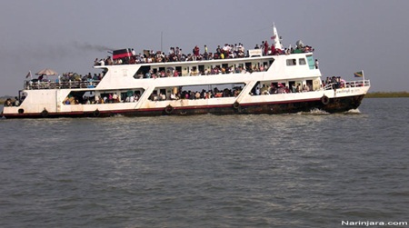 The ferry ship ply in Buthidaung and Sittwe water route ( Photo by Narinjara)