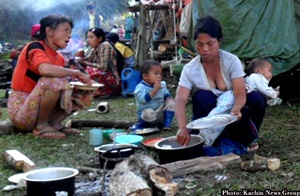 Kachin IDPs who left their villages in last November and are sheltering camps in KIO territory near China border. 