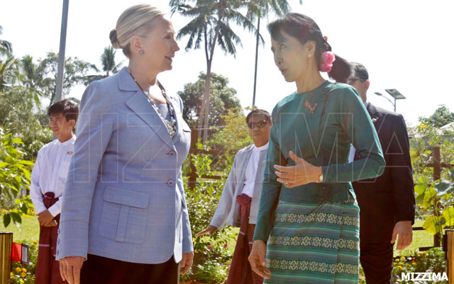 Clinton has said that Suu Kyi’s views help guide the U.S. in its policy decisions regarding Burma.