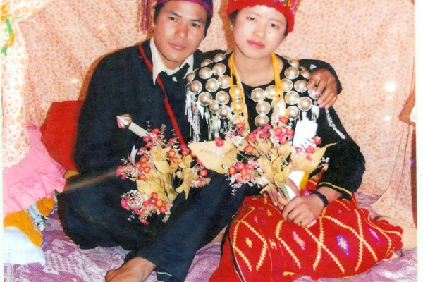 Photo from the wedding of Sumlut Roi Ja, the Kachin woman abducted by soldiers last October. Her husband's attempt to have her case heard in court was thrown out.