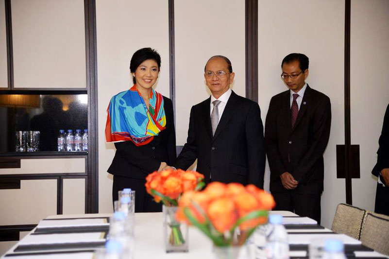 Thein-Sein-and-Yingluck-Shinawatra-at-New-York