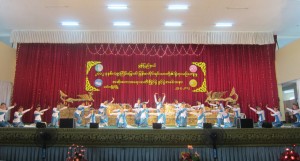 Competitors in the free-style, 24-person group dance category (Photo- Mi Kon Htaw)