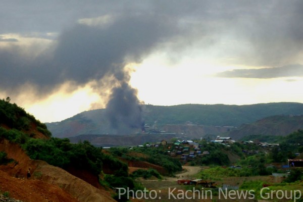 The massive August 29 explosion at a Wai Aung Kaba mining compound in Hpakant, western Kachin State.