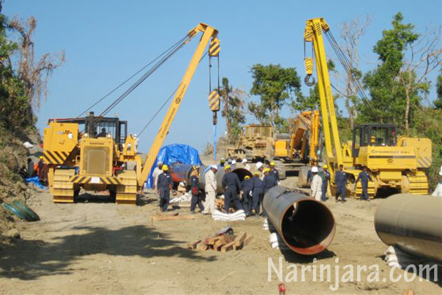 ဂတ်စ်ပိုက်လိုင်း စီမံကိန်းကြောင့် ကျောက်ဖြူဒေသ သဘာဝ ပတ်ဝန်းကျင် ပျက်စီးမူများ စတင် ဖြစ်ပေါ်နေ