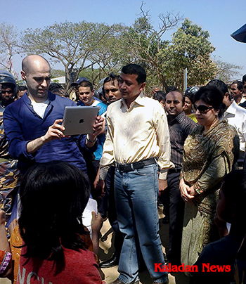 Ms Baroness Sayeeda Hussain Warsi and group meeting with Refugees in camp