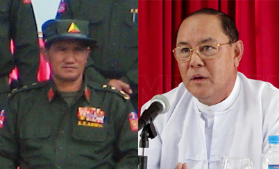 Maj Gen Kherh Tai, Vice Chairman of SSPP and U Thein Zaw, Vice Chairman # 3 of UPWC (Photo: SSPP/ Mizzima)