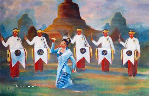 ARAKAN-TRADITIONAL-DANCEmake-a-devotional-offering-TO-BUDDHIST