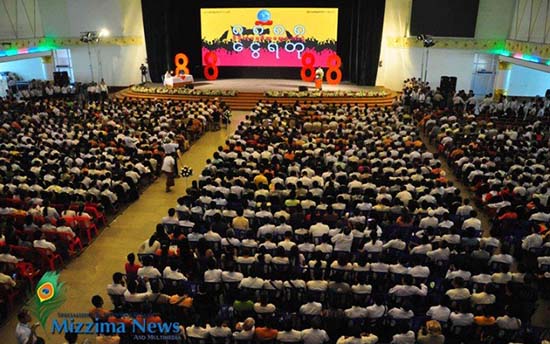 The 88 Silver Jubilee cerebration at MCC hall in Yangon on August 6, 2013.