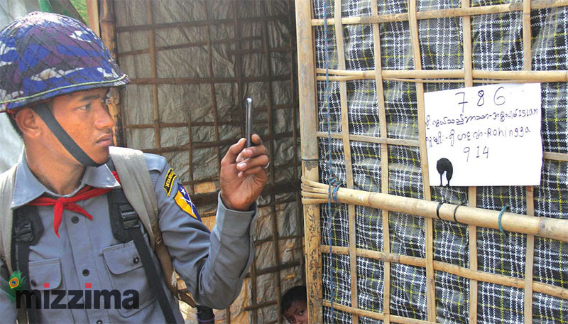 police in rohingya camp