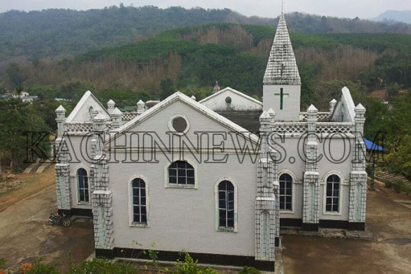 A Kachin Baptist Church in KIO's  Laiza headquarters.