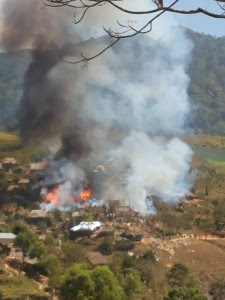 Fire at Umpiem Refugee Camp today