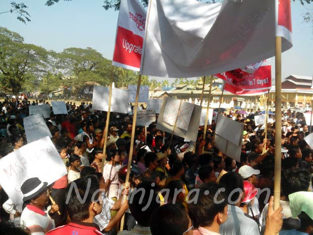 white card protester