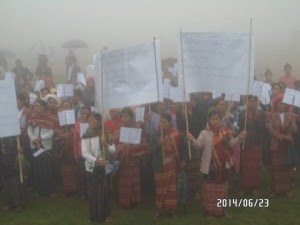 Protest held by Chin women on 23rd of June (Photo - Razua Women's Group)