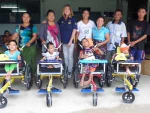 Wheelchairs for Kids arrive at Mae Tao Clinic (Photo-BCMF)