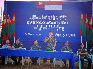 (KNLA ဒု-ဗိုလ်ချုပ်ကြီး စောဘောကျော်ဟဲ မိန့်ခွန်းပြောကြားစဉ်-Photo-KIC)