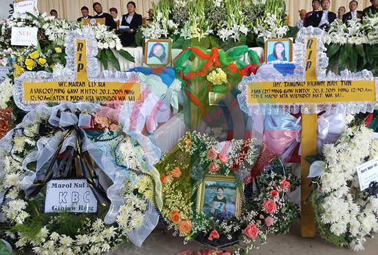 Funeral service of two KBC teachers at AD 2000 hall