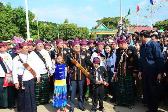 Thein Sein at the Manau Festival