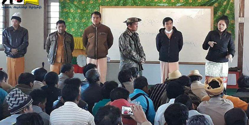 Tatmadaw soldiers were seen at the public consultation in Panglong