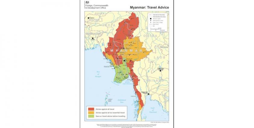 ဗြိတိန်နိုင်ငံခြားရေး၊ ဓနသဟာယနှင့် ဖွံ့ဖြိုးရေးရုံး (FCDO) မှ ၂ဝ၂၃ ခုနှစ် စက်တင်ဘာလ ၁၈ ရက်က ထုတ်ပြန်သည့်ပုံ။