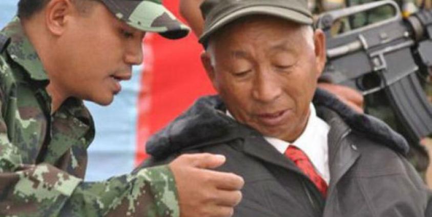 In this file photo Yung Aung (left) is seen with SS Khaplang