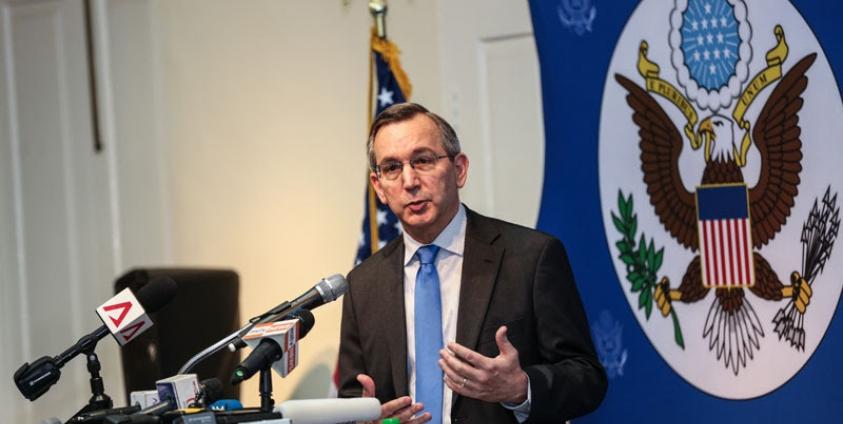 U.S. ambassador Scot Marciel speaks at the American Center in Yangon on 10 May, 2016. Photo: Hong Sar/Mizzima