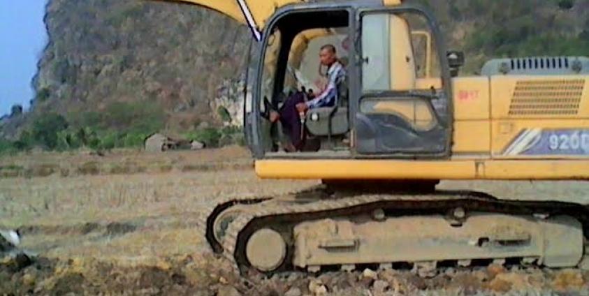 Digging a Trench for Fibre Optic Cable