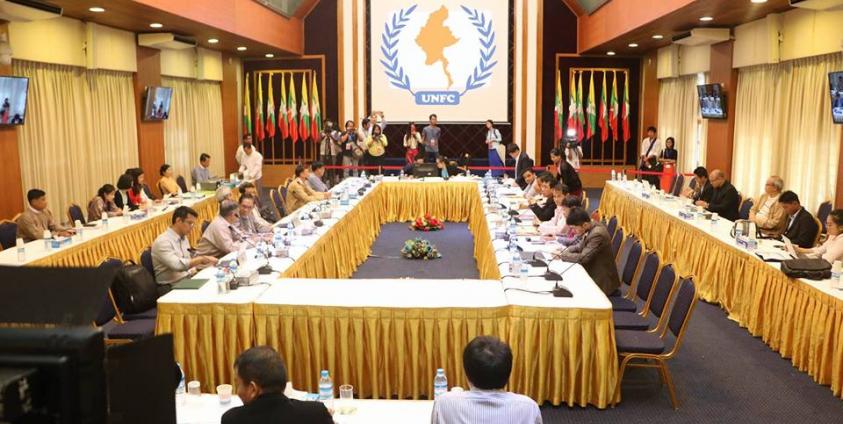 DPN နှင့် UNFC ငြိမ်းချမ်းရေးဆွေးနွေးပွဲ( photo: UNFC)