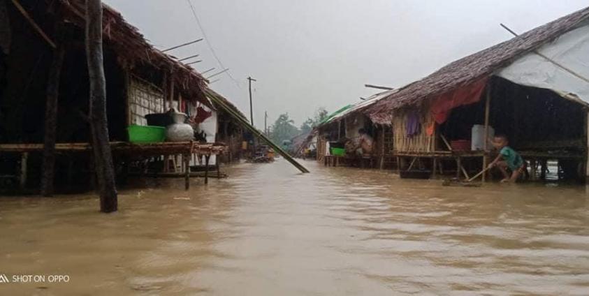 Elders and children in Myebon refugee camp evacuated due to heavy rain ...