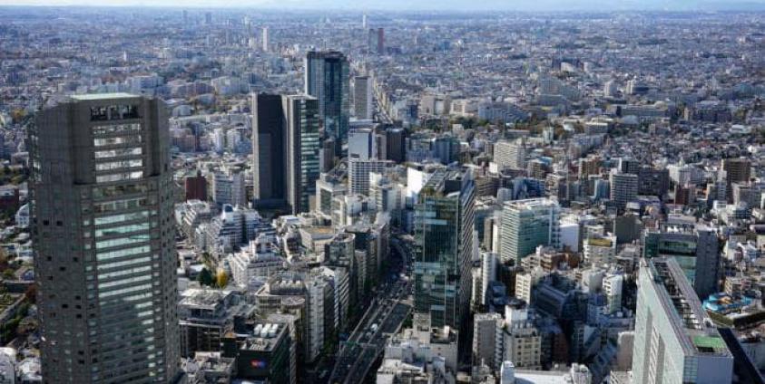 Buildings are seen from an observation deck in Tokyo, Japan. Photo: EPA