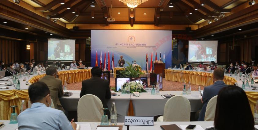 A meeting of Nationwide Ceasefire Agreement (NCA) signatories in 2022. (Photo:  NCA-S EAO)