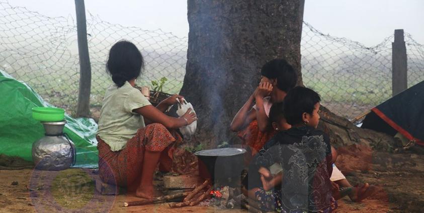 IDP children in Arakan State in early 2019.