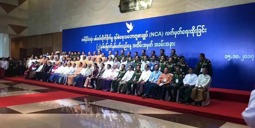 Group photo of representatives at 2nd anniversary of NCA signing (Photo: KNU)