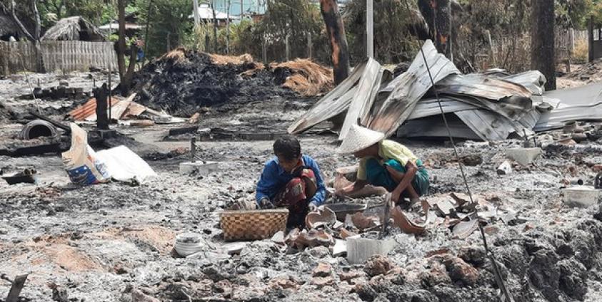 Homeless Idps In Upper Myanmar Struggling To Survive After Being Hit By Arson Attacks Burma