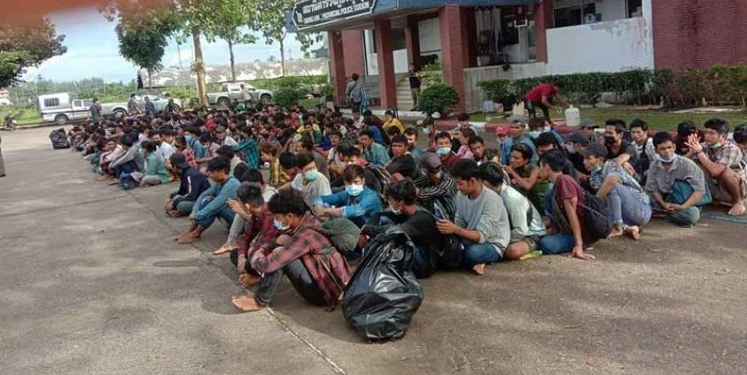 Several Myanmar migrant workers were detained in Thailand in connection with the murder of a Thai man earlier this year. (Photo: BBC)